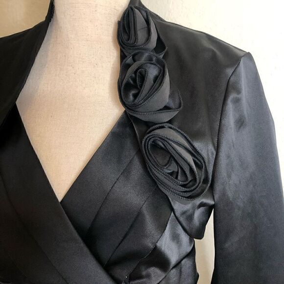 Rinascimento Blk Shutter Pleat  Dress W/Bolero Jkt Made in Italy Goth - Picture 6 of 16